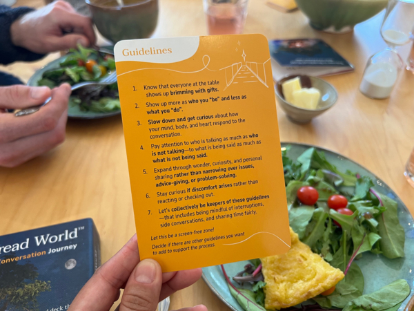 BreakBread World Conversation Card Deck guideline card
