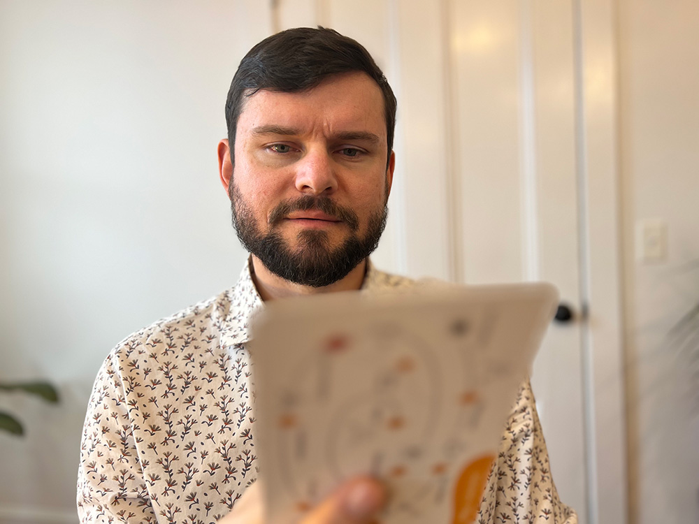Man participating in BreakBread conversation