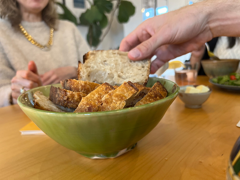 ceramic bowl with bread